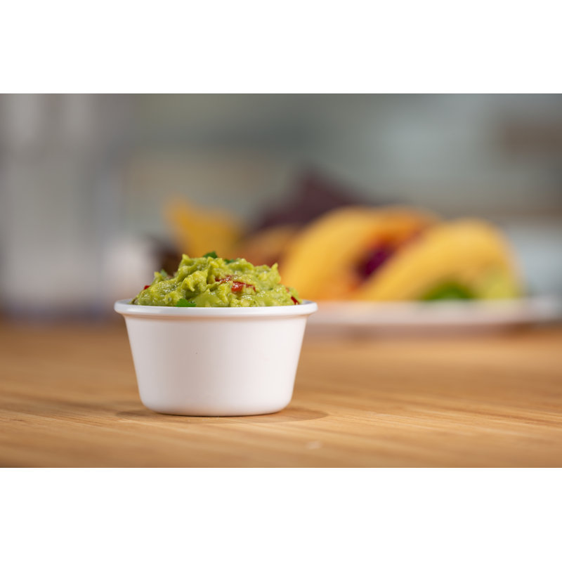 Melamine Smooth Sauce Ramekin, 2 oz, White