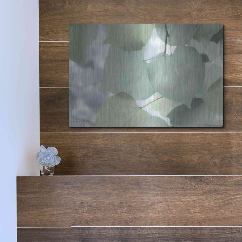 «Aqua Leaves» par Lori Deiter, H 12 po x l 16 po