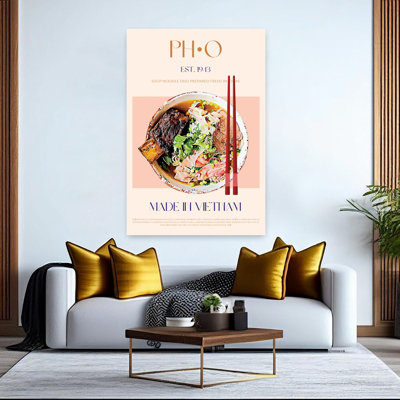 «Authentic Vietnamese Pho Traditional Architecture», art mural