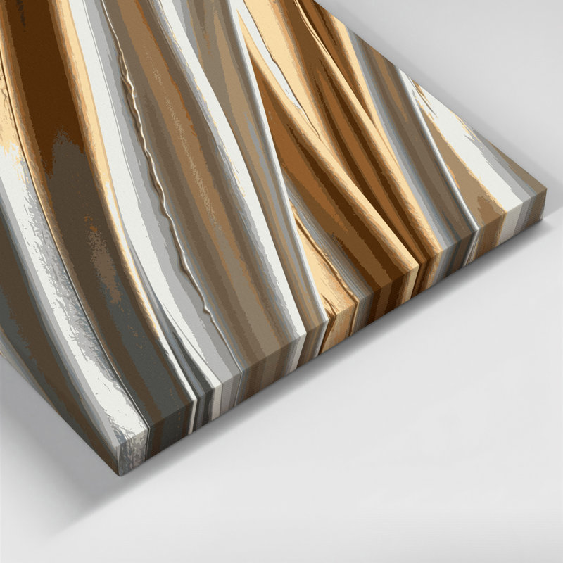 Art mural sur toile gris clair DiagonalStripes, H 16 po x l 16 po