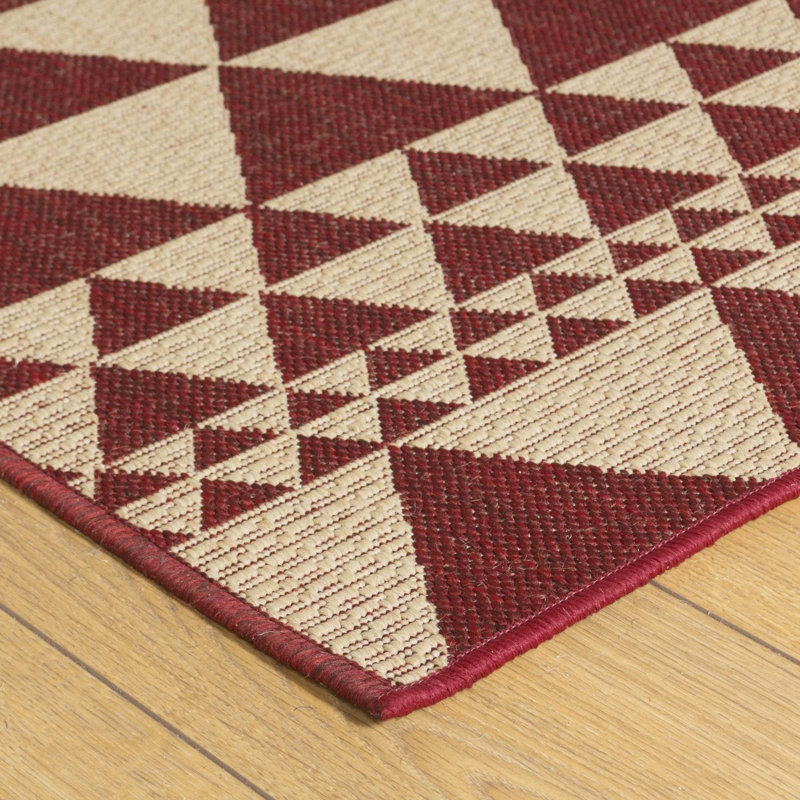 Aryana Looped/Hooked Red Indoor Rug, Runner 80 x 420cm