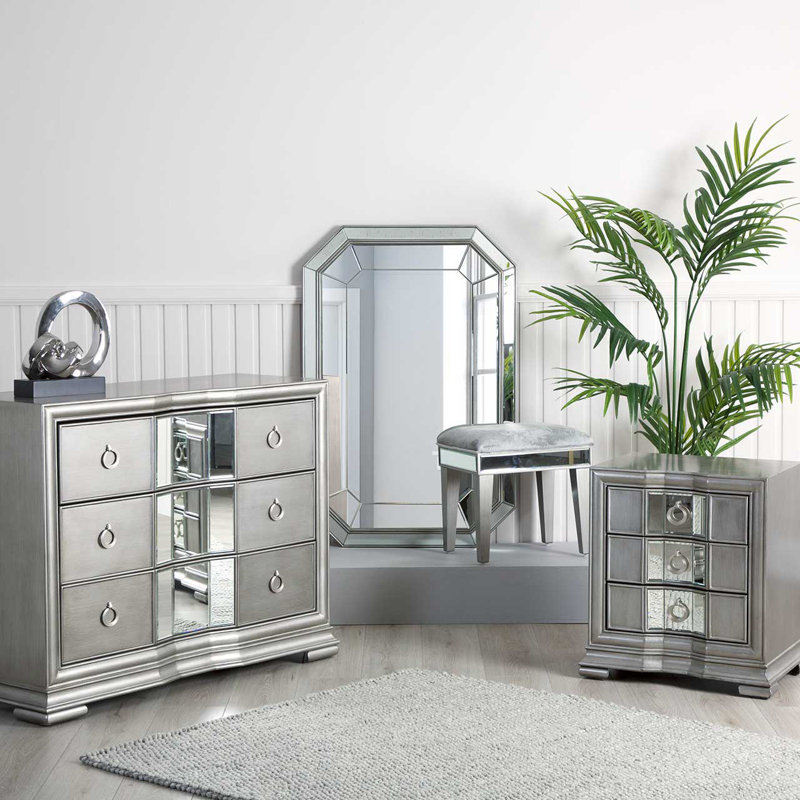 Adorna 120cm W Chest of Drawers, Silver