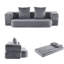Canapé-lit modulaire transformable en mousse de soutien, chaise longue en chenille compacte pour petits espaces-1241338465