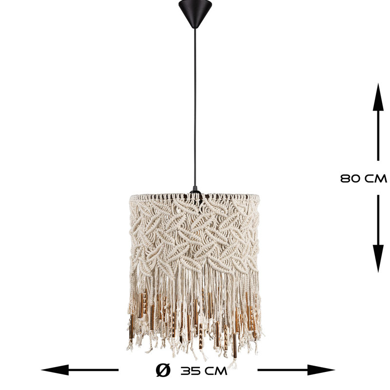 1 - Light Cream Unique/Statement Pendant