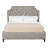 Audrey/Asher Queen Tufted Upholstered Low Profile Panel Bed
