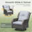 7-Piece Outdoor Rattan Fire Pit Conversation set with 3-seat sofa, Loveseat, Swivel Club Chairs and Ottomans-1054501719-1054501718