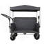 Chariot pliant robuste 3-en-1 avec banquette, auvent et rangement, idéal pour les activités extérieures tout-terrain et une utilisation polyvalente