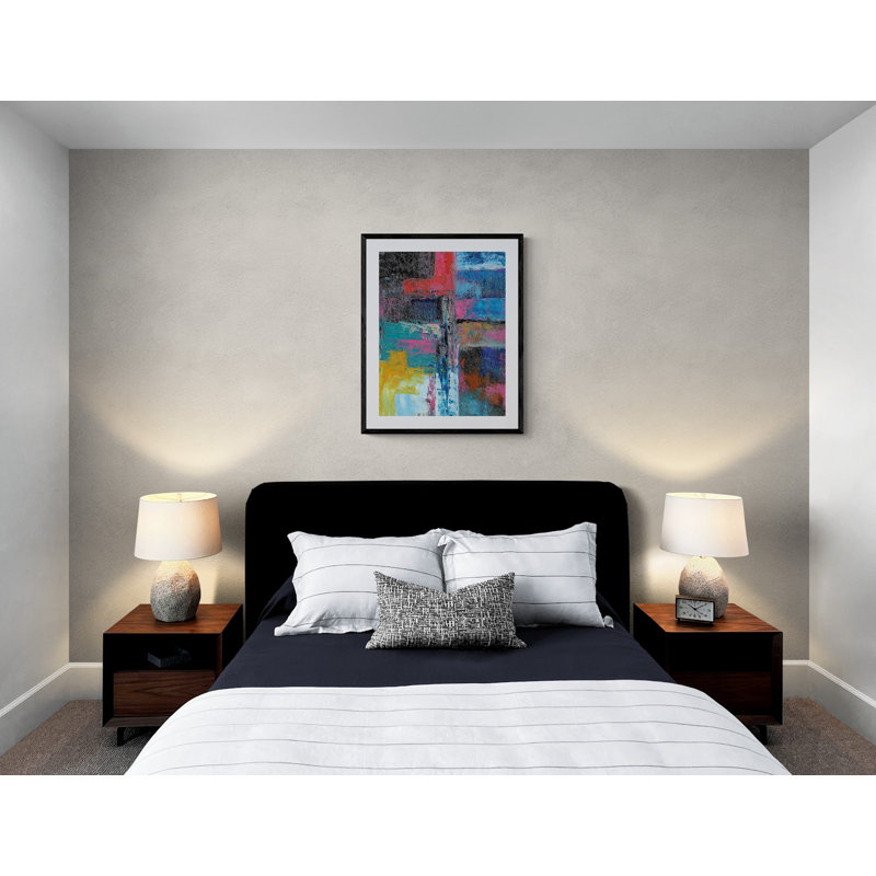 Abstract Composition 968 Print by Angel Estevez, 31.25" H x 25.25" W, Black Framed Paper