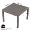 Ensemble de chaises d'appoint modernes 2 pièces avec table basse - Ensemble de canapé en PP et cadre en acier gris chaud, sièges rembourrés pour le salon, le salon et le balcon (2 chaises + 1 table)