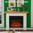 51.2" Freestanding Fireplace Mantel Surround With Legs – Modern Minimalist Design (natural Wood-grain Top), Robust Mdf (66lbs Weight Capacity), Anti-tipping Kit, Decorative Top For Electric Fireplaces/home Decor