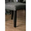Chaises de salle à manger rustiques, bois massif avec tissu semblable au lin, dossier à boutons, fabrication noir / gris antique, style-1905797194