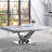 50.6" W Glam Coffee Table, Chrome
