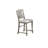 Dining Table 4X High Chairs 5Pcs Counter Height Dining Set Plush Upholstered Fabric Seat Contemporary Style