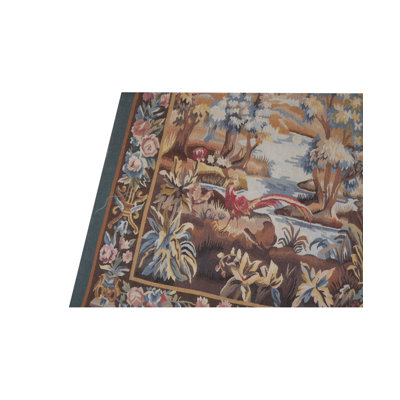 Hand-Knotted High-Quality Brown and Green Area Rug
