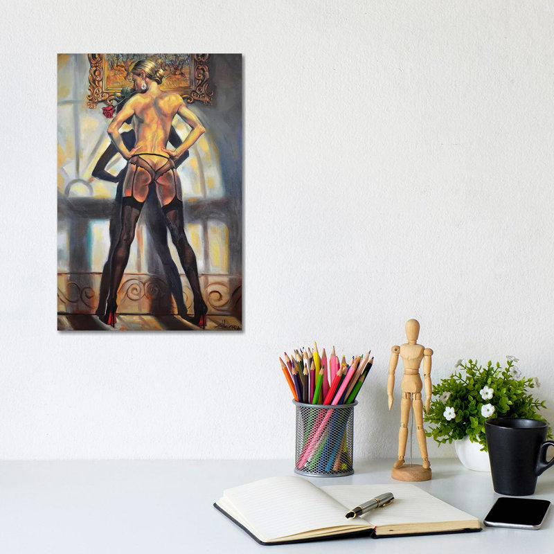 Missing Rose by Ellectra Art - Wrapped Canvas Gallery-Wrapped Canvas Giclée, 20.32 cm H x 30.48 cm W