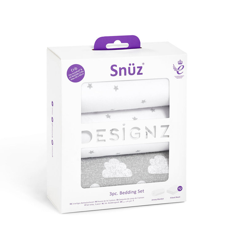Snuz 3pc. Ensemble de literie - Lit de bébé - Nuage