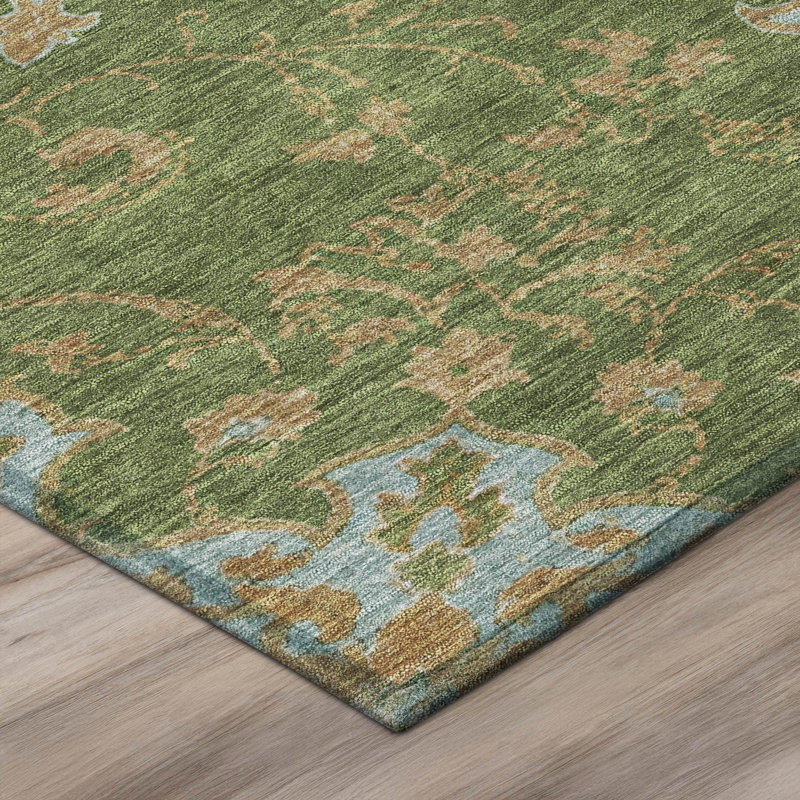 Tapis intérieur / extérieur lavable à la machine Chantille ACN2958 Global, Olive, 9 pi x 12 pi