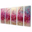 Fleurs violettes - Beauté sauvage dépliée II - Violettes - Art mural traditionnel 5 pièces-1003714633