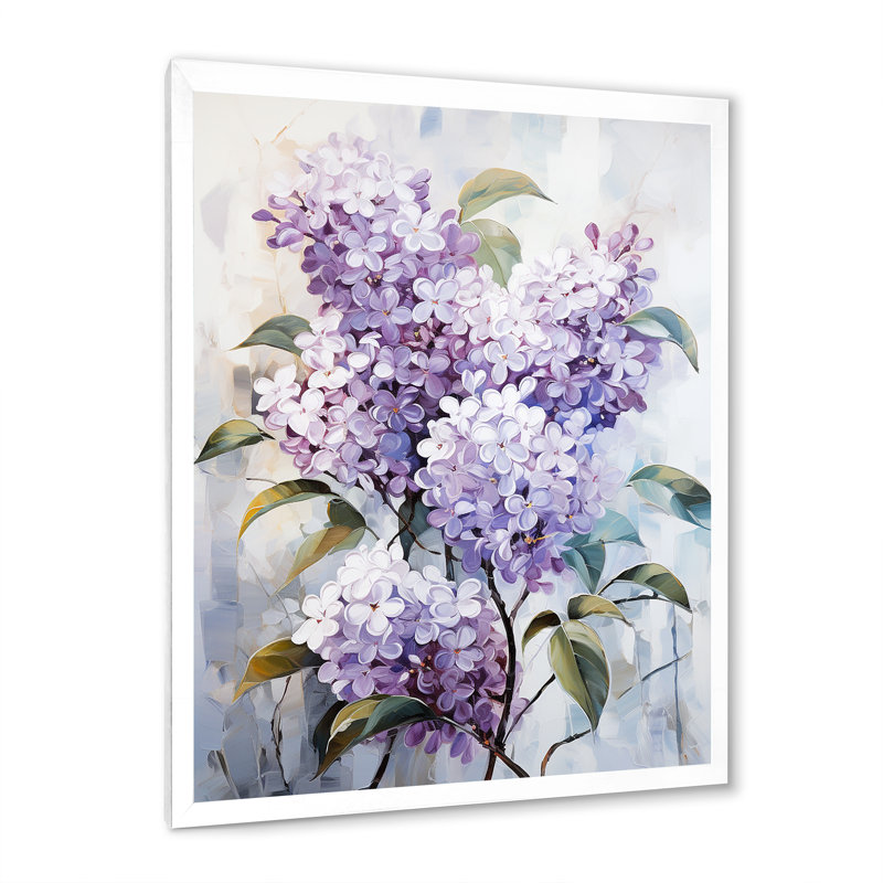 Pastel Lilac Dreams V, reproduction d'art sur toile, Cadre simple blanc, H 32 po x l 24 po x P 1 po