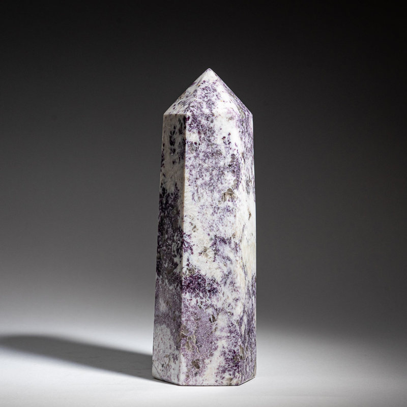 Polished Ruby in Quartz Point from India (1.3 lbs), 8.25'' H X 3'' W X 2.5'' D