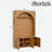 Retro Arched Hall Tree With Adjustable Shelves, Bench, Cabinets, Coat Rack And Open Shelving-1521901445