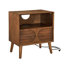 Table de chevet cannelée moderne Mid Century