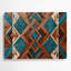 Southwestern Cowboy Southwestern Diamond 86 Brown Metal Wall Art-699600882
