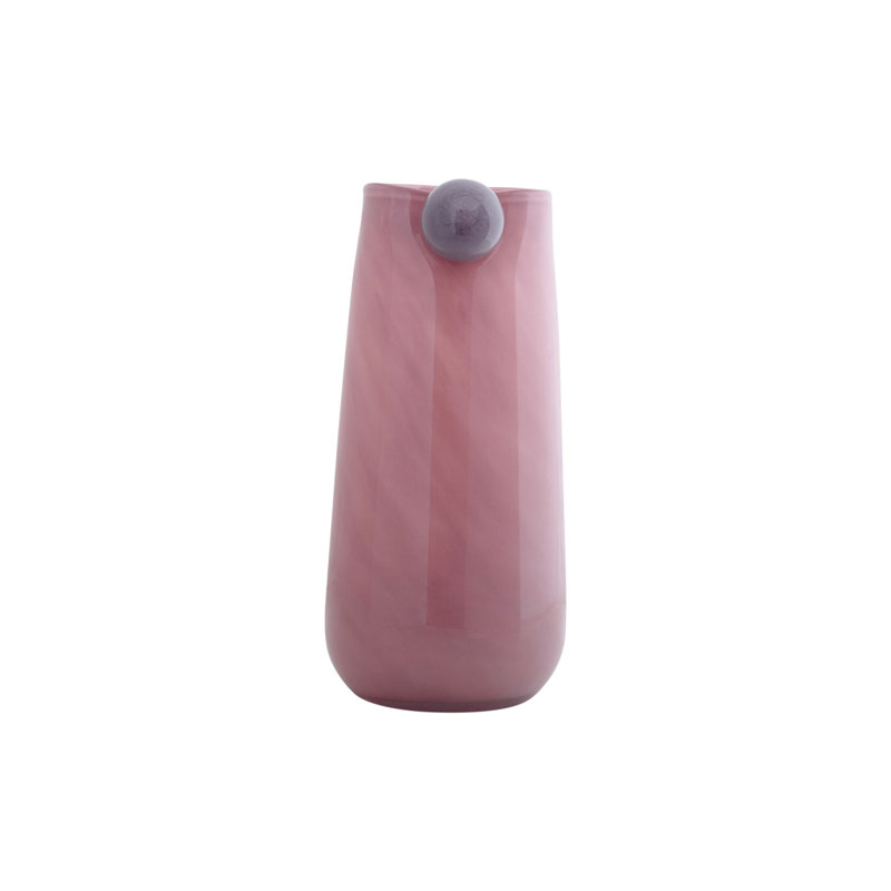 Glass Table Vase, Pink