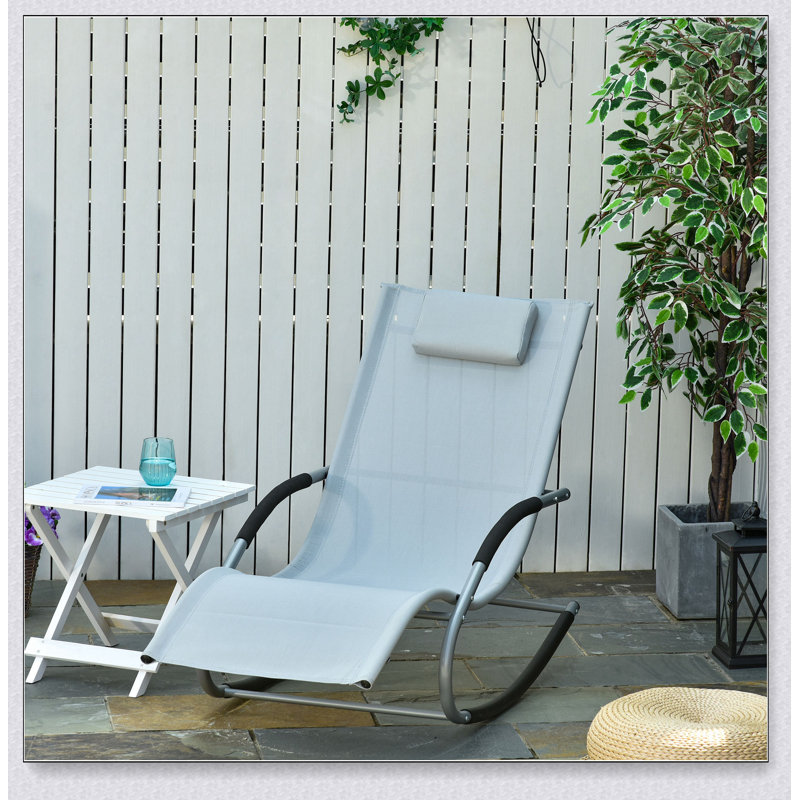 Chaise berçante inclinable Outsunny, Gris