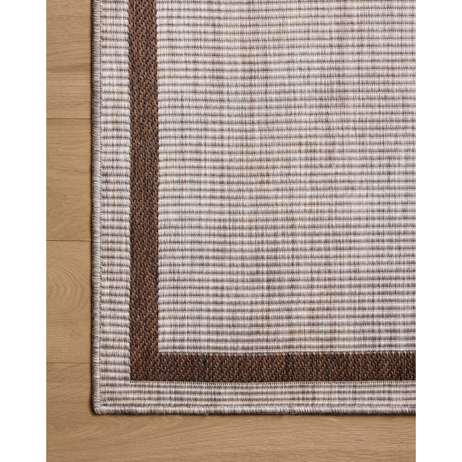 Easton Dove Coffee Geometric Outdoor Rug, Rectangle 2'3" x 3'9"
