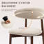 Upholstered Solid Wood Dining Chair, Curved Ergonomic Backrest, Modern Side Chair for Dining Room-409163184