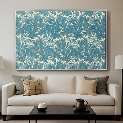 Tulipe (bleu sarcelle), 1875 - William Morris, toile tendue avec châssis