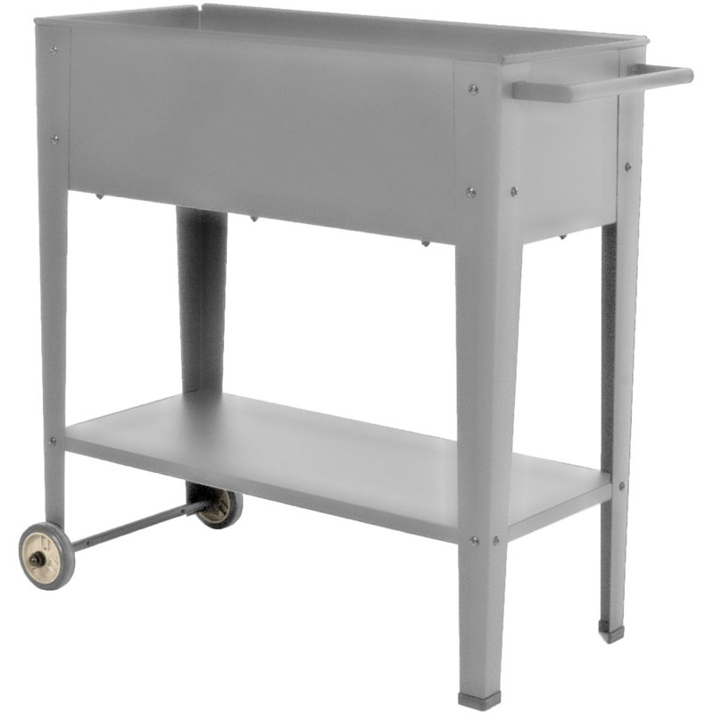 Anteus Metal Raised Garden Bed, White