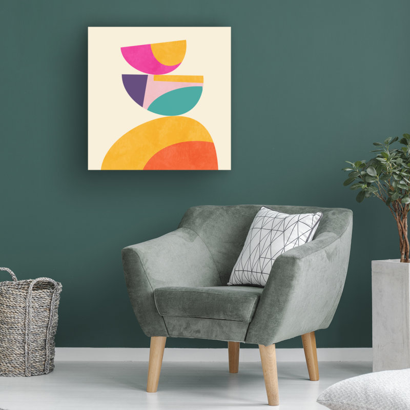 Impression sur toile, motif bolognais 3 sur 3, H 14 po x l 14 po