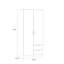 Rasheen 2 Door Wardobe with clothes rail, 82cm W x 185cm H x 53cm D