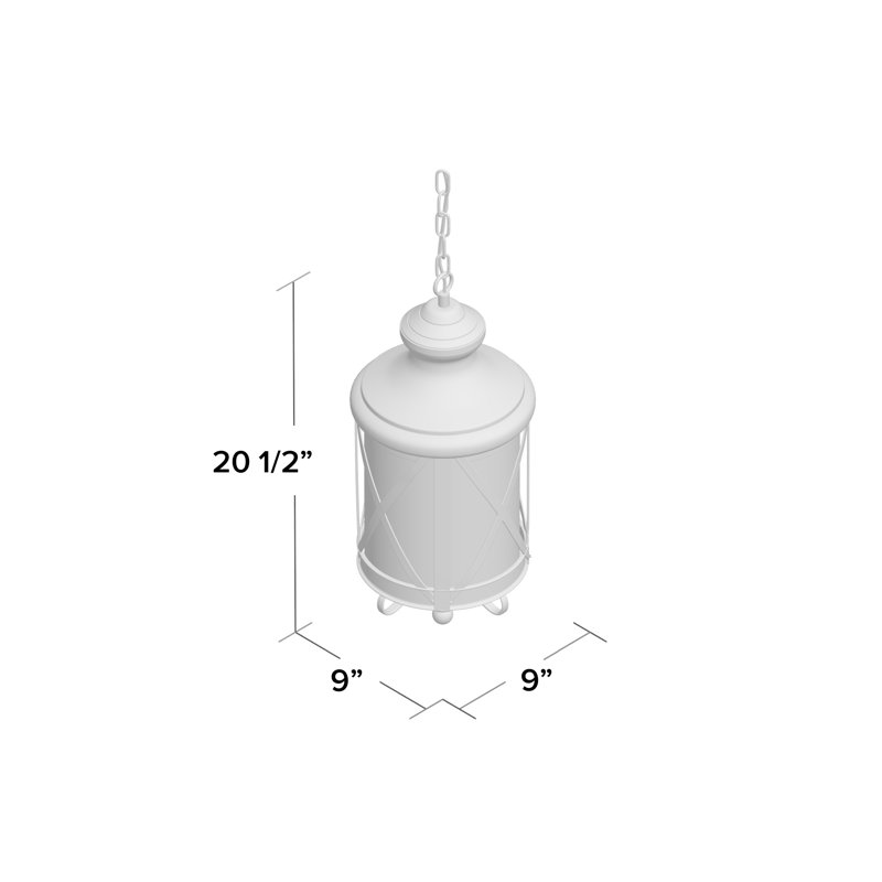 Lanterne suspendue d'extérieur à 3 ampoules Tucker, Bronze huilé