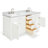 Abbate 72" Double Bathroom Vanity with Carrara White Marble Top-85364327