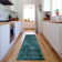 Premium Machine Washable Cerrito AMF559 Teal Rug