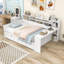 Lit de jour multifonctionnel en bois avec bureau intégré, tablettes de rangement latérales et tiroirs-1302649857-1302649863