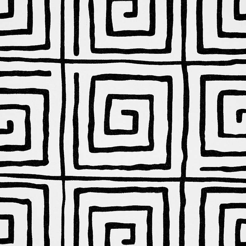 Papier peint Schumacher x Cristina Buckley Trousdale, Noir