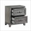 Table de chevet 2 tiroirs Grey