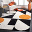Rodeo Drive Wool Geometric Area Rug in Rust / Black-1828644996