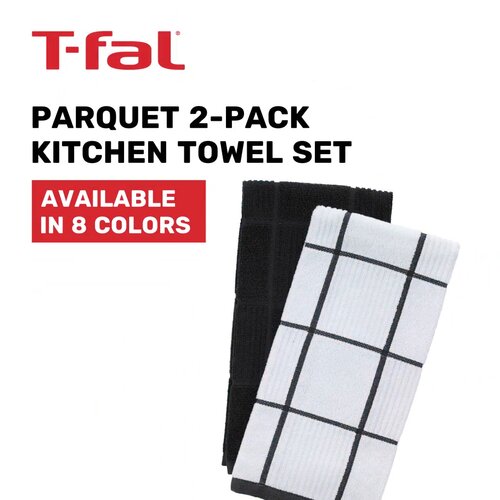 Lemon Plaid Solid and Check Parquet Woven Cotton Kitchen Towel Set of 6