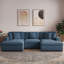 Canapé modulaire rembourré en velours côtelé bleu marine 3 pièces Milbrey-1649722219