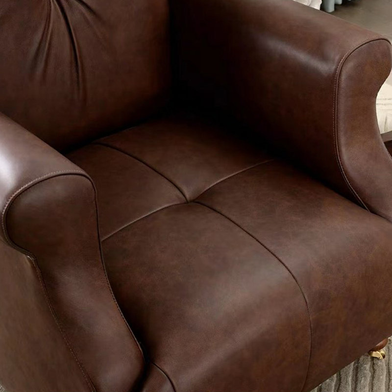 Fauteuil inclinable simple en similicuir pour chambre à coucher