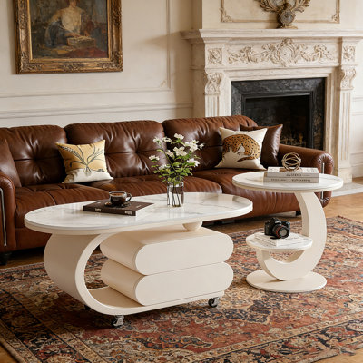 Table basse Rock Slab avec rangement