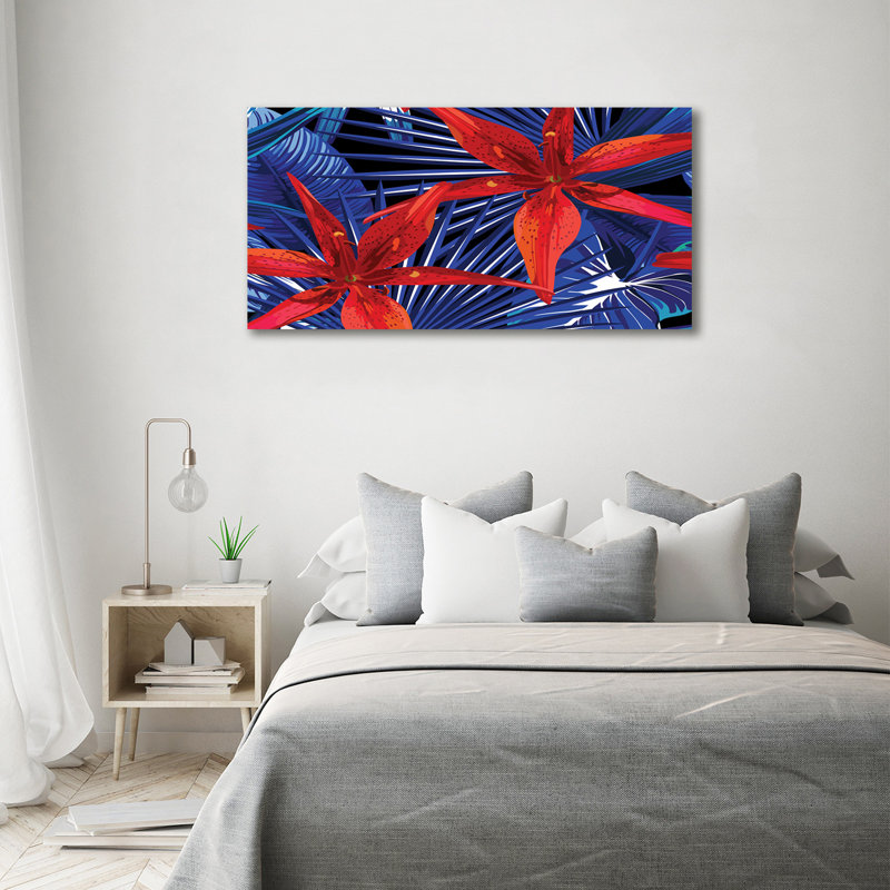 Tropical Flowers - Wrapped Canvas Print