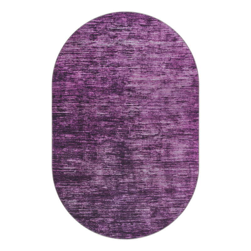 Tapis à poils longs en microfibre Monkton Combe, Ovale 5 pi x 8 pi
