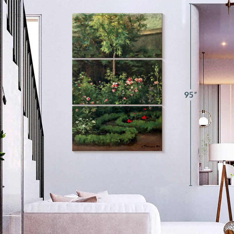 Senne A Rose Garden 1862, H 74 po x l 48 po