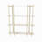 Modern Glam Bookshelf, White & Gold, 63.0 x 70.9 x 11.6 inches | 100% Melamine Coated Particle Board, Thickness: 0.7 inches | Stylish Marble Design, Perfect for Home Office & Living Room Storage-1449465089